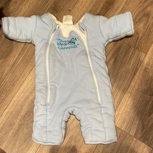 Baby Merlin’s magic sleepsuit blue
